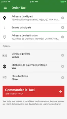 Taxi Coop Est android App screenshot 1